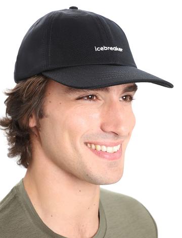 Black Icebreaker Unisex Merino 6 Panel Men's Hats | AU 1096SGLO